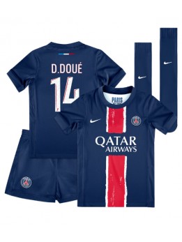 Paris Saint-Germain Desire Doue #14 Replika Hemmakläder Barn 2024-25 Kortärmad (+ byxor)